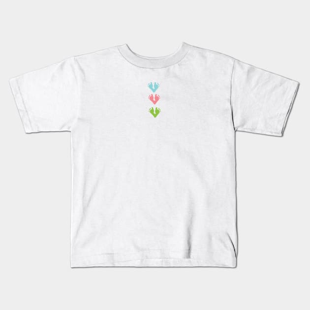 Baby footprints Kids T-Shirt by GULSENGUNEL